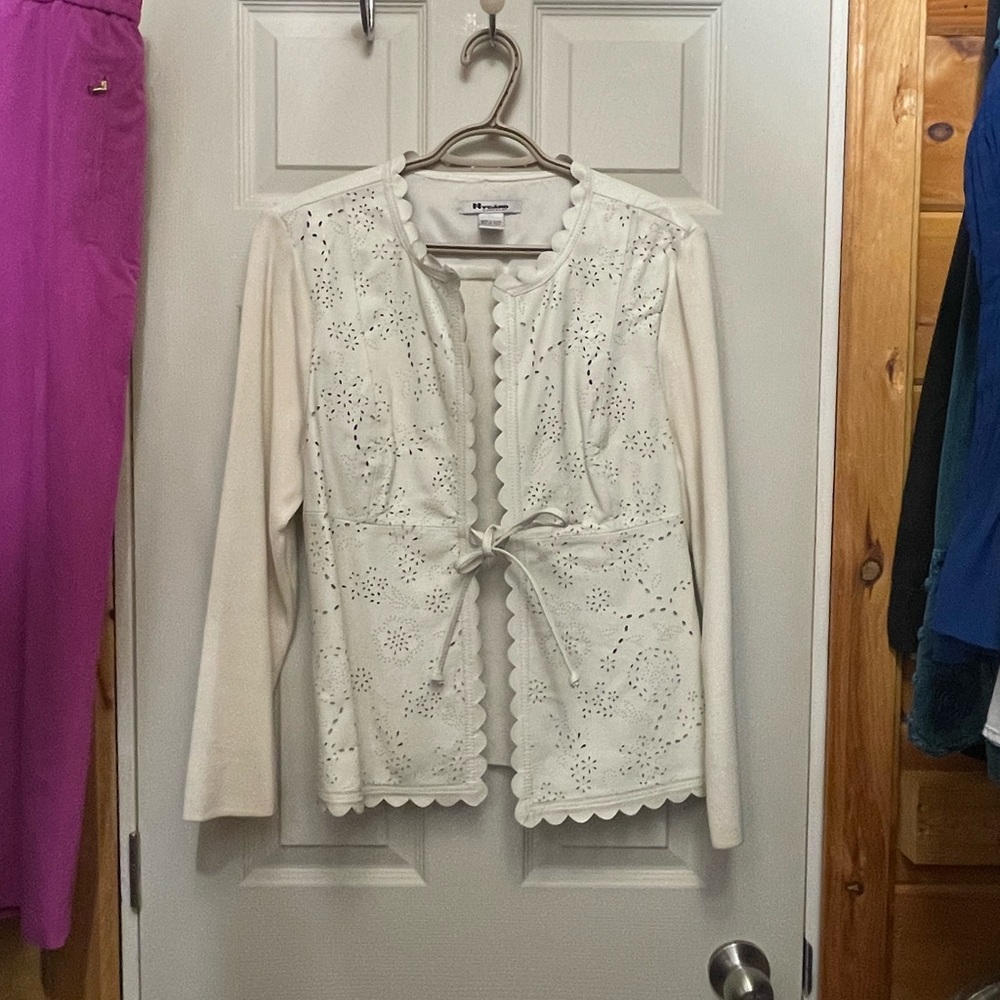 Nygard Collection leather knit sweater